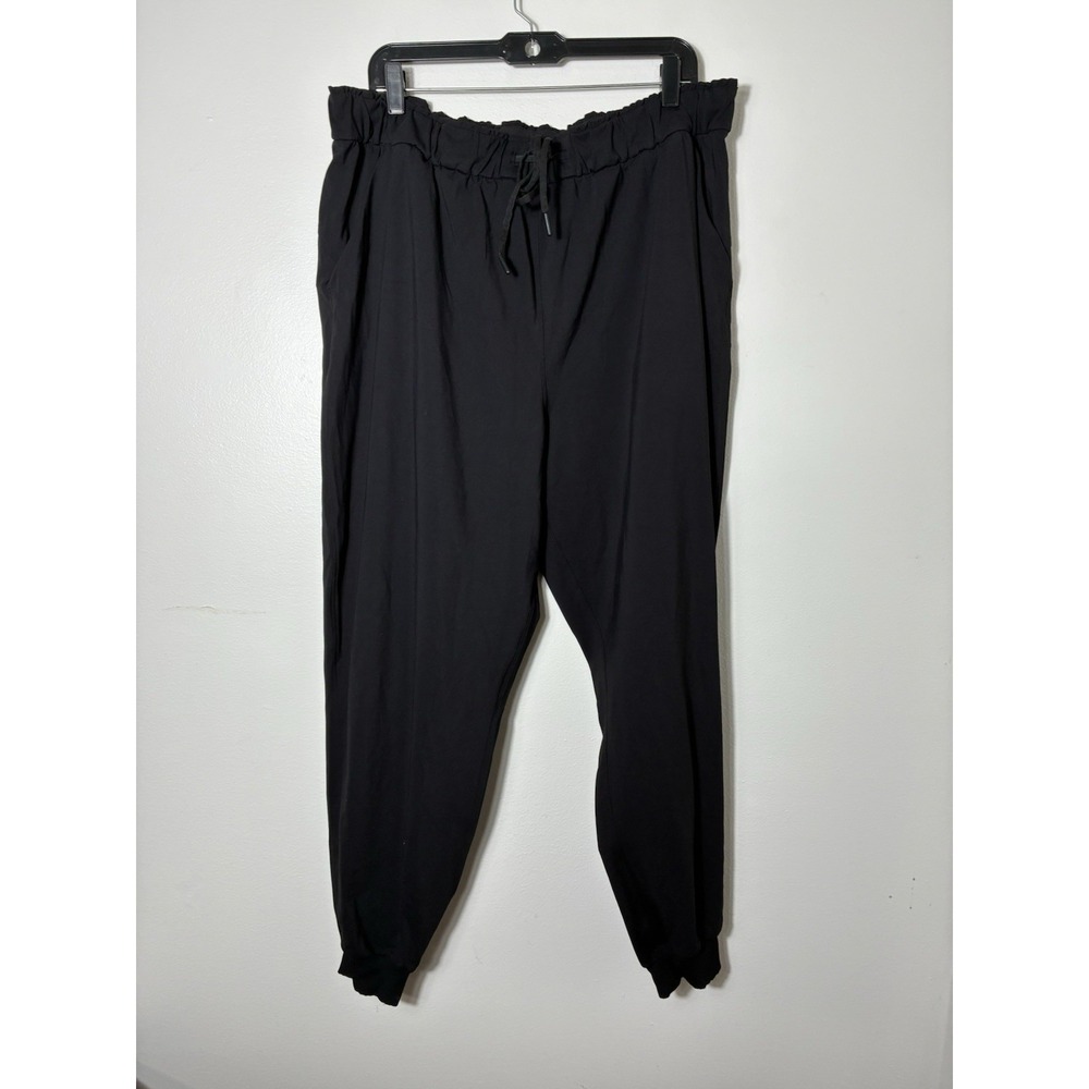 Lululemon Stretch High-Rise Jogger Womens Sz 18 Black Athletic Casual
